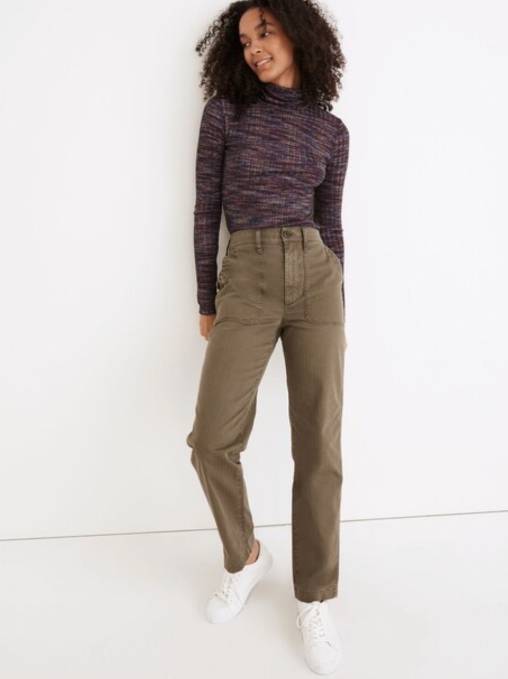 The Perfect Vintage Straight Workwear Pant - Capers / Olive